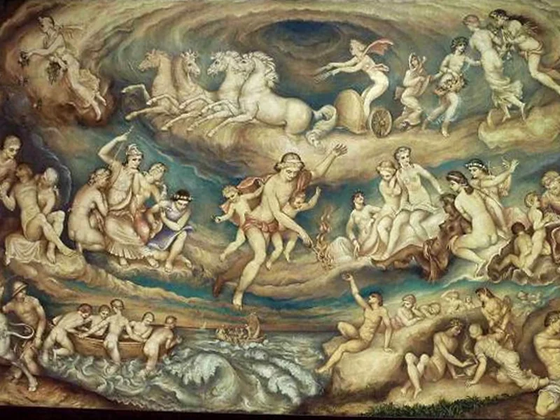 1882-Antonín Procházka - Prometeo che porta il fuoco all'umanità nell'auditorium della Facoltà di Giurisprudenza dell'Università Masaryk